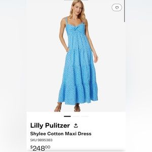Lilly Pulitzer Shylee Cotton Maxi Dress size 12